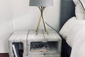 upcycled bedside table