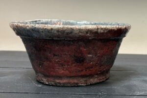 Raku vessel (H 7 cm Ø 15 cm)