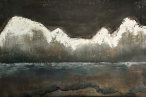 Mixed media on steel sheet (82cm x 122cm) 2100€
