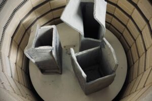 Hand built vases ready to be bisque fired