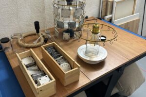Chandelier making workspace