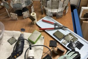 Chandelier making workspace