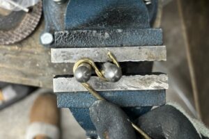 Making the brass hooks